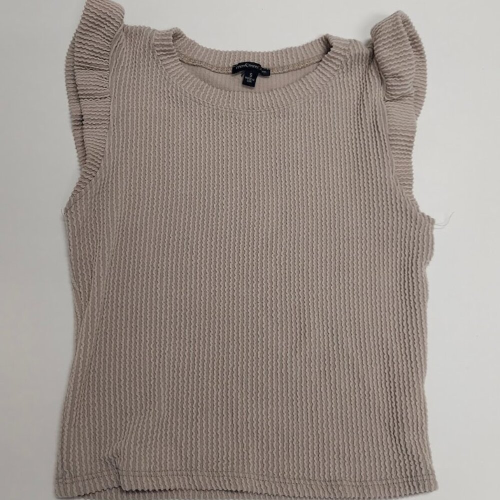 Women's size S beige sleeveless shirt